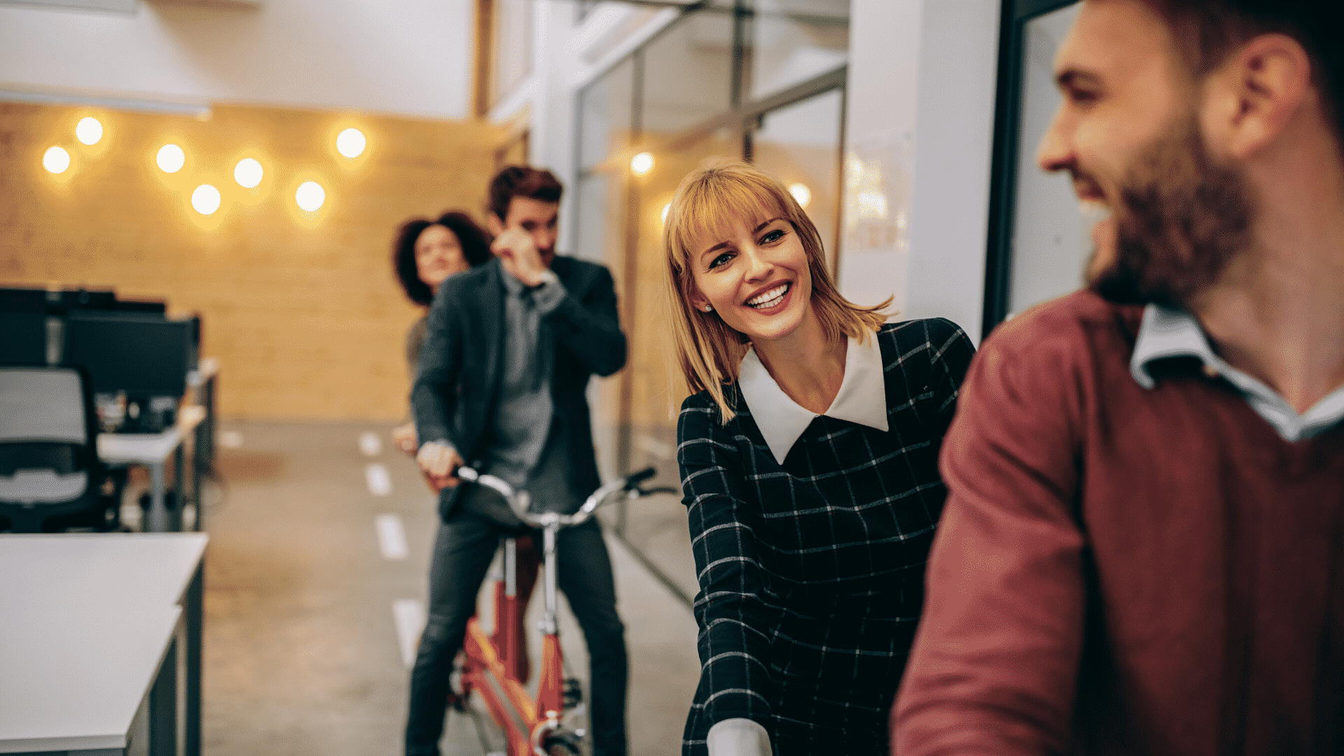 People building relationships in the office