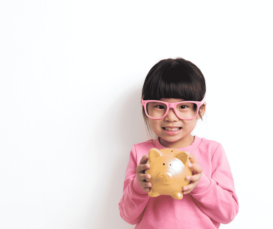 TOMORROW 8 AM 26 Young girl with piggy bank