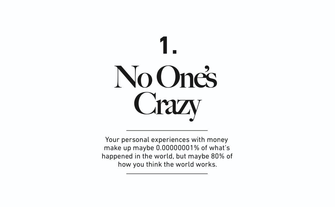 1. No One's Crazy